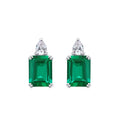 Élyse Green Teardrop Stud Earrings