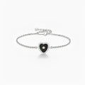 Émaillé Black Shell Heart Bracelet