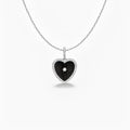 Émaillé Black Shell Heart Necklace