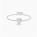 Émaillé White Shell Heart Bracelet