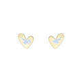 Émilie Blue Heart Stud Earrings