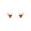 Émilie Red Heart Stud Earrings