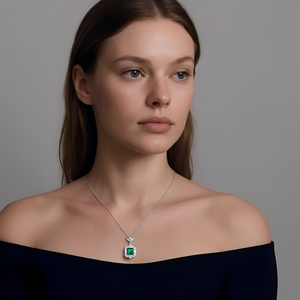 Éoleine Green Square Jewelry 3-Piece Set