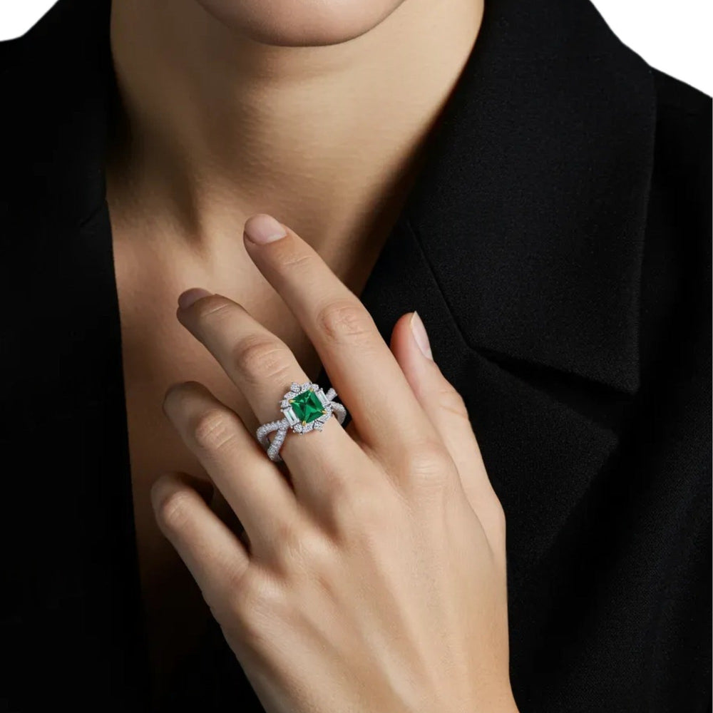 Éoleine Green Square Jewelry 3-Piece Set