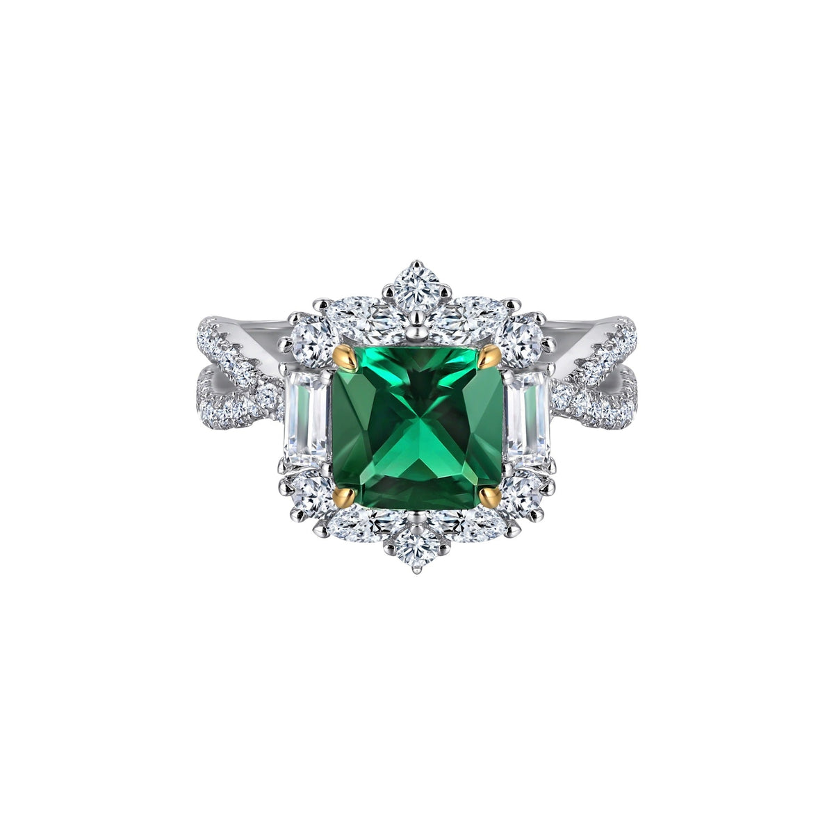 Éoleine Green Square Ring