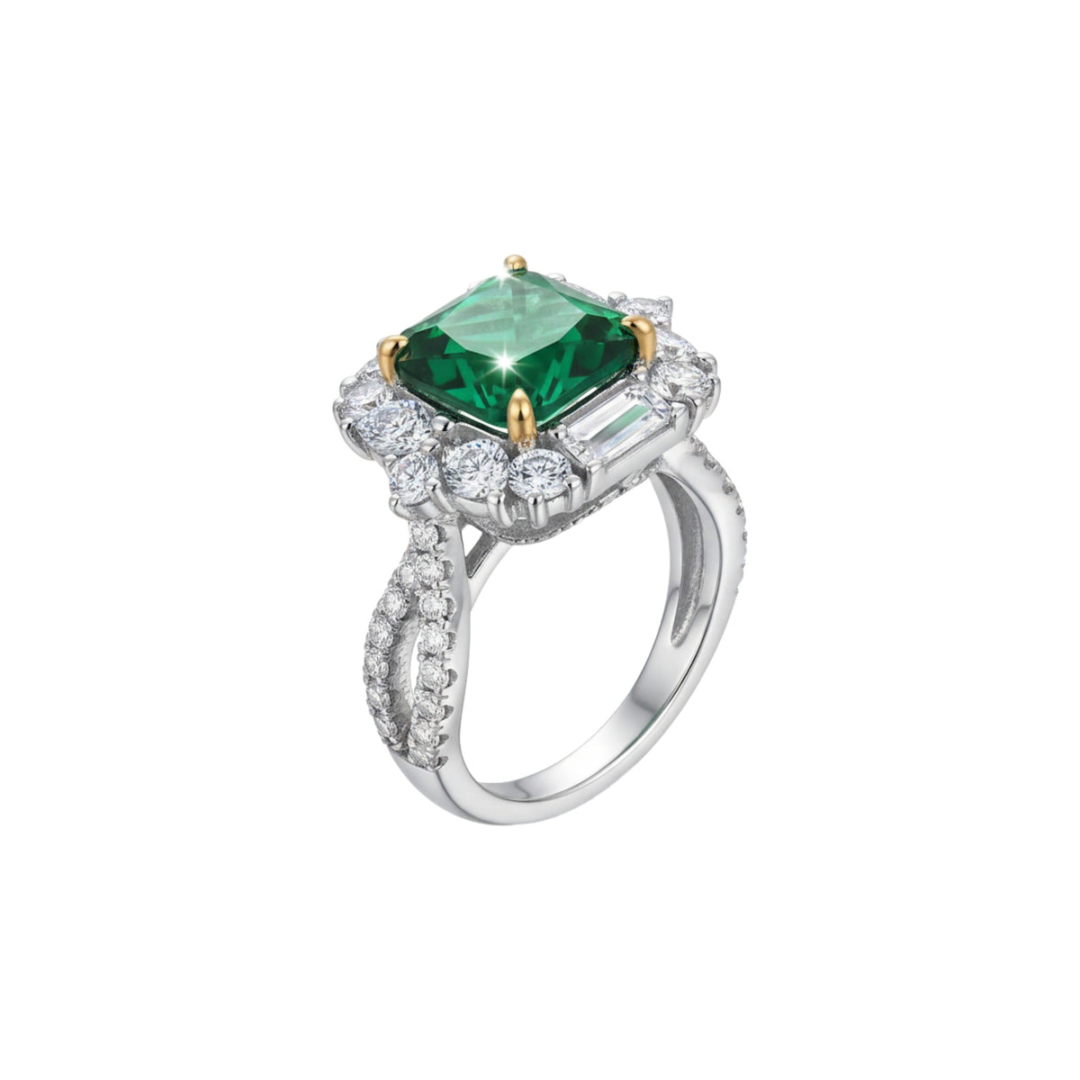 Éoleine Green Square Ring