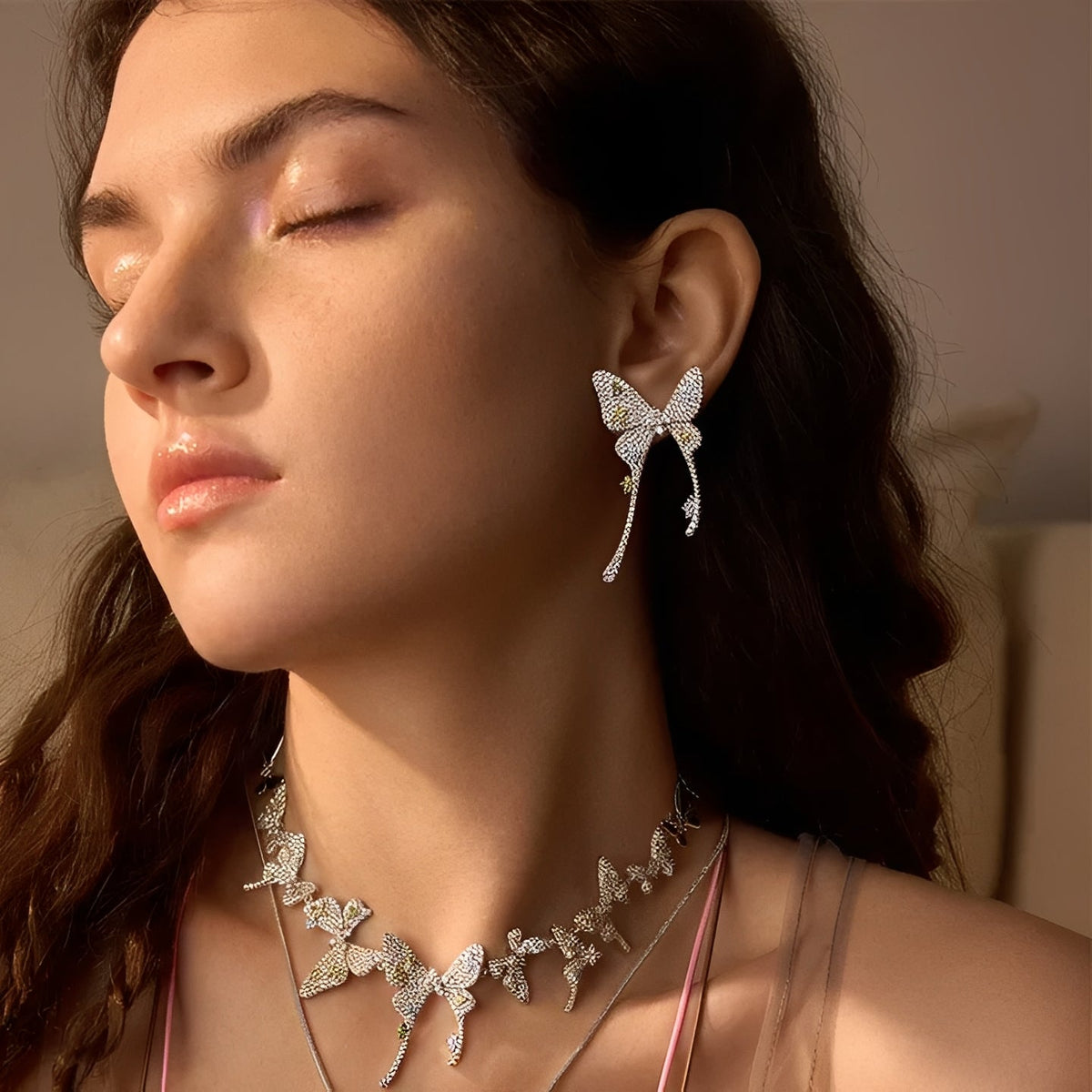 Épais Multicolor Butterfly Earrings