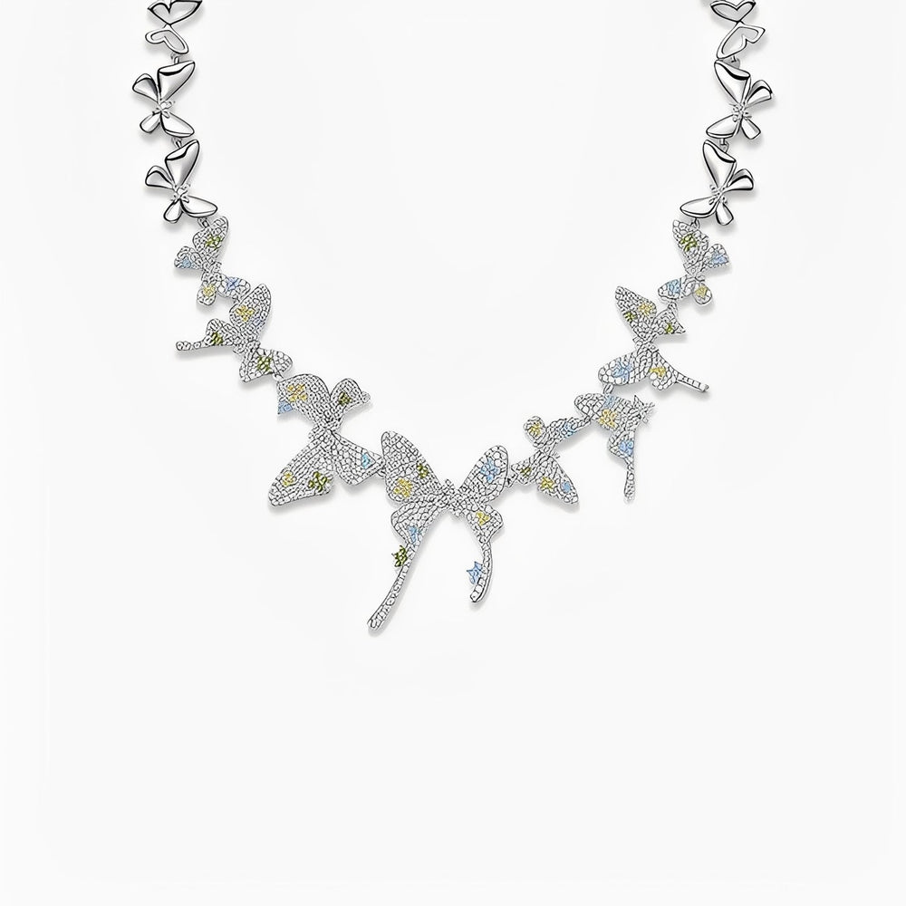 Épais Multicolor Butterfly Necklace