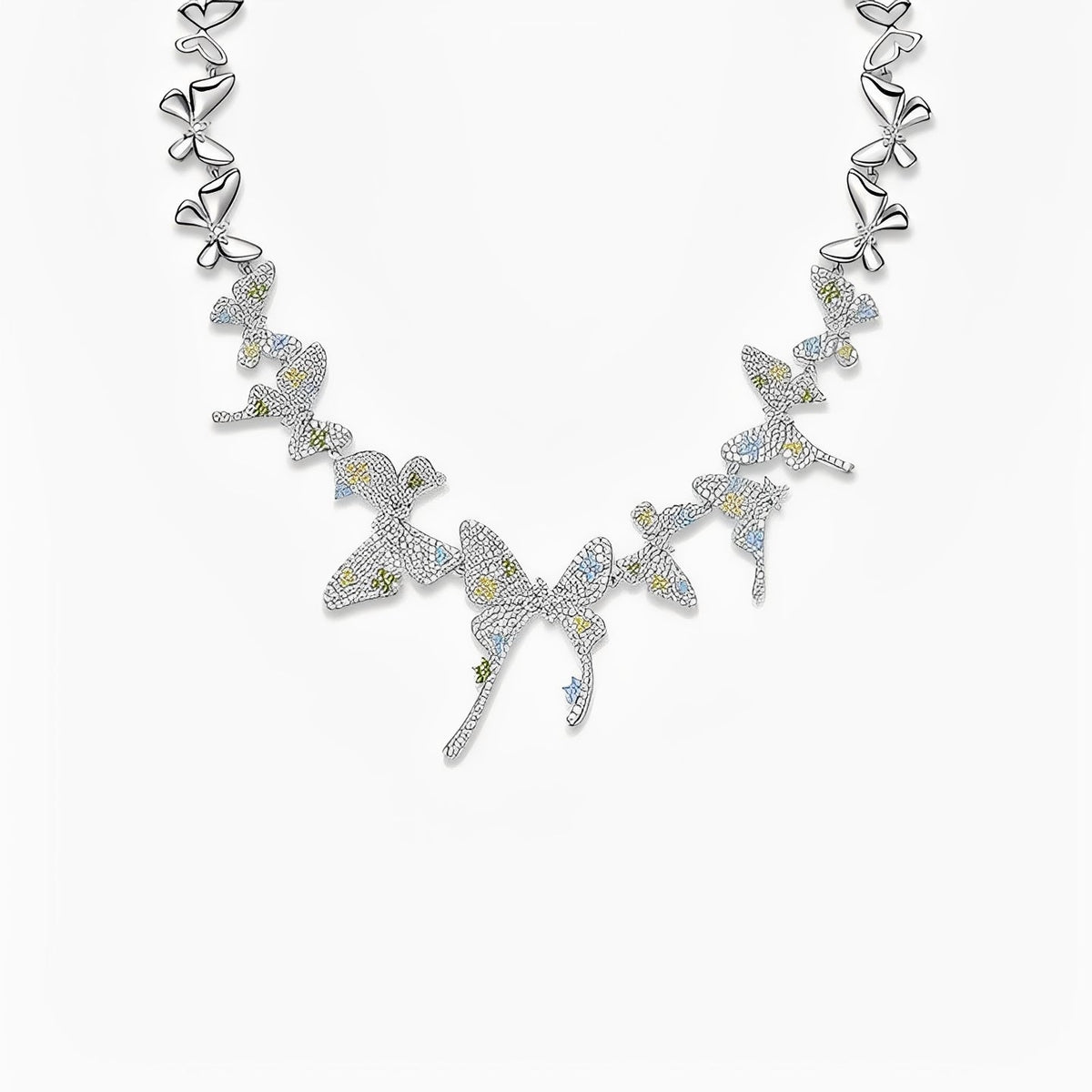 Épais Multicolor Butterfly Necklace