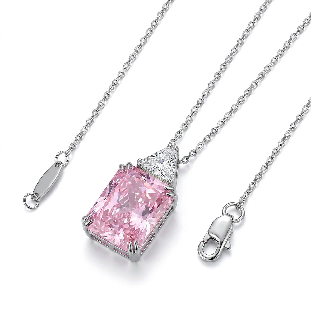 Épiphanie Pink Rectangular Necklace