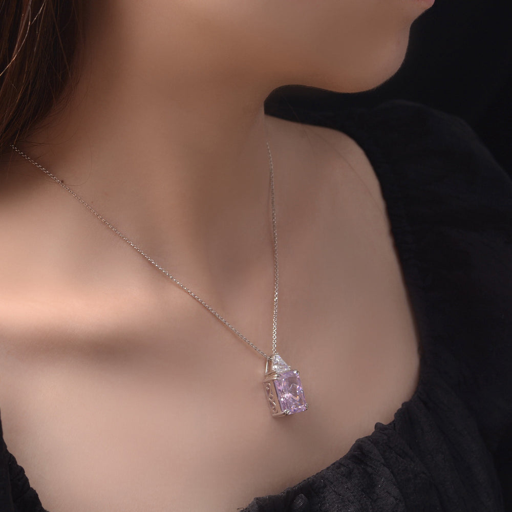 Épiphanie Pink Rectangular Necklace