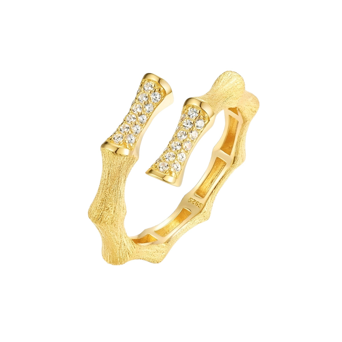 Erdmute 14K Gold Bamboo Open Ring
