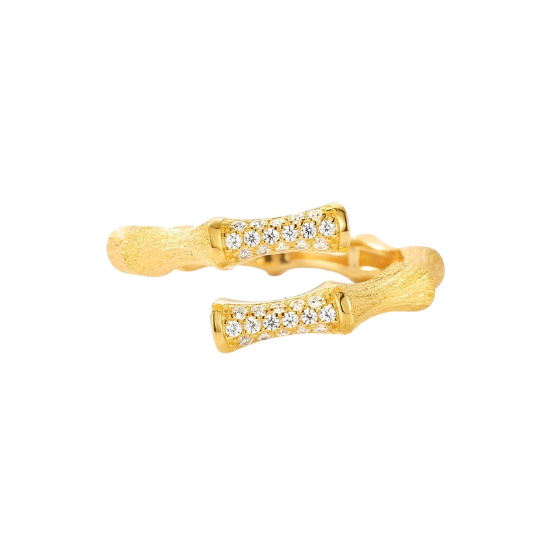 Erdmute 14K Gold Bamboo Open Ring