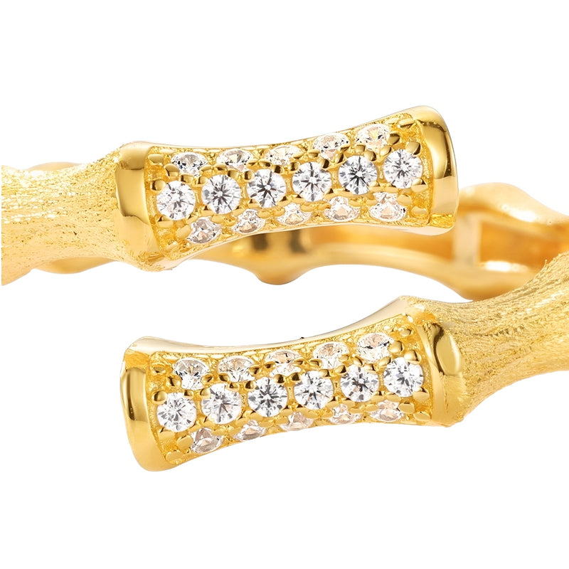 Erdmute 14K Gold Bamboo Open Ring