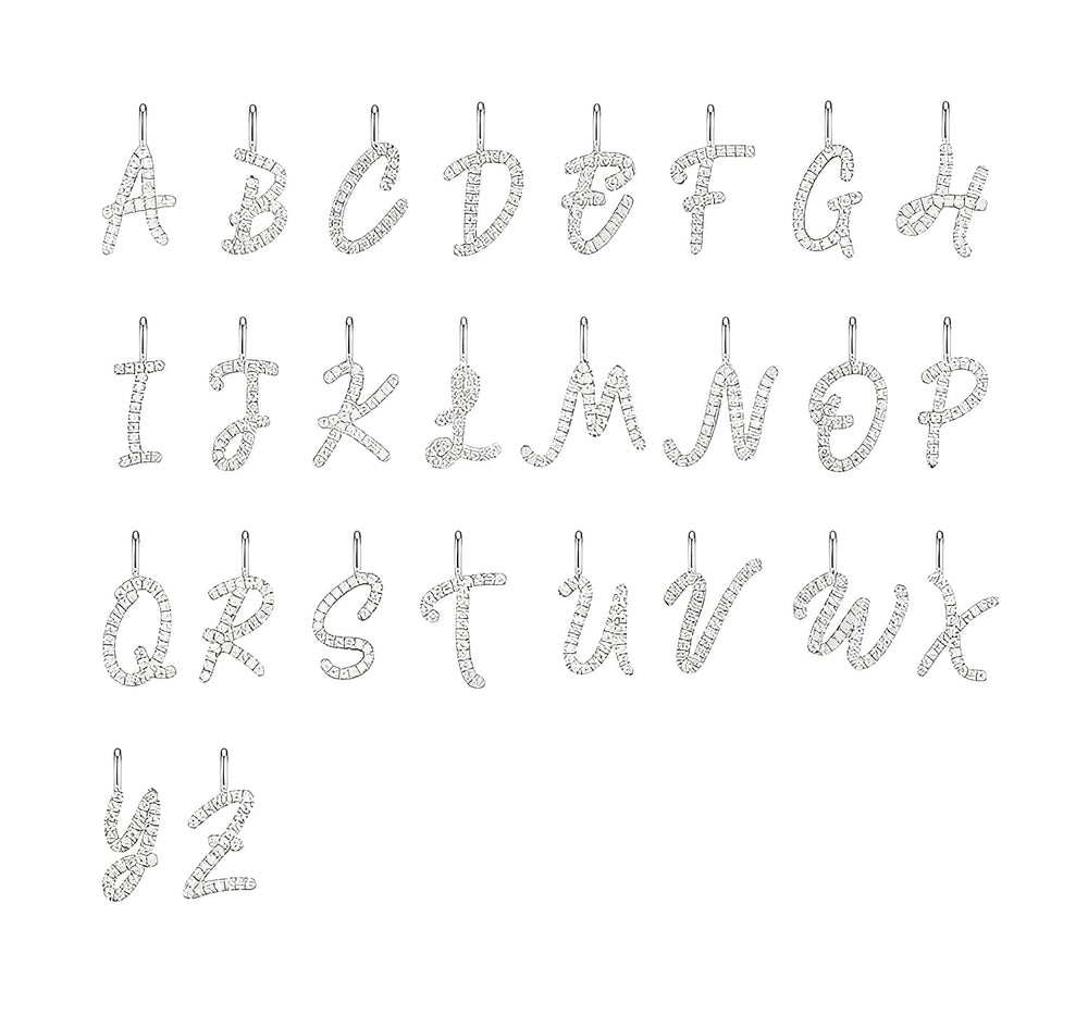 Érica White Initial Letter Necklace