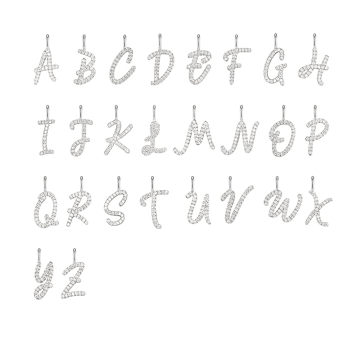 Érica White Initial Letter Necklace
