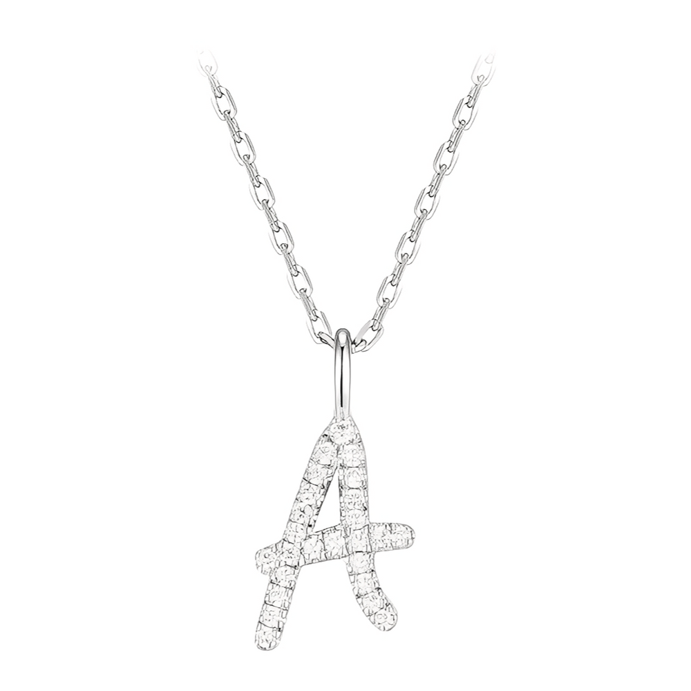 Érica White Initial Letter Necklace