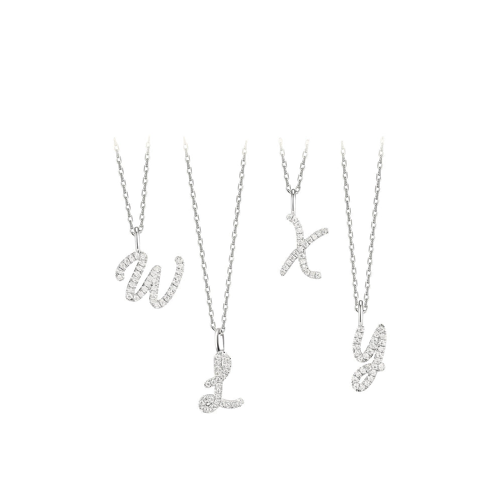 Érica White Initial Letter Necklace
