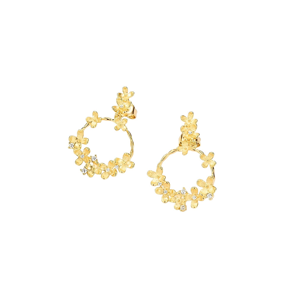 Erika 14K Gold Floral Earrings