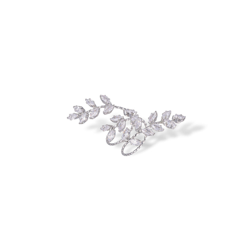 Ernestine White Vine Open Ring