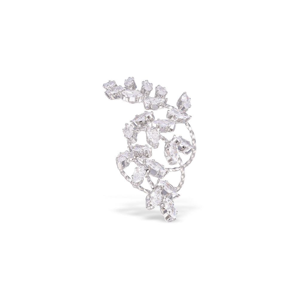 Ernestine White Vine Open Ring