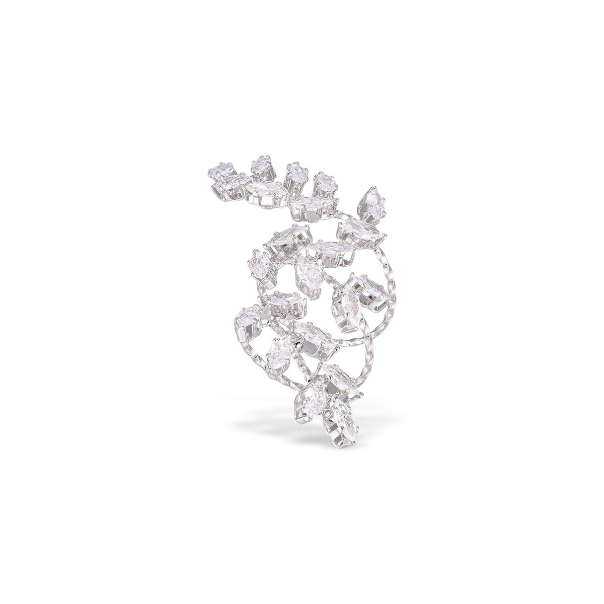 Ernestine White Vine Open Ring