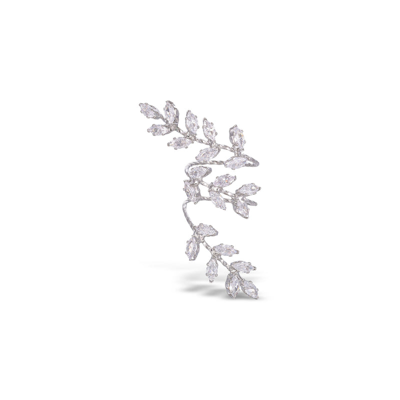 Ernestine White Vine Open Ring