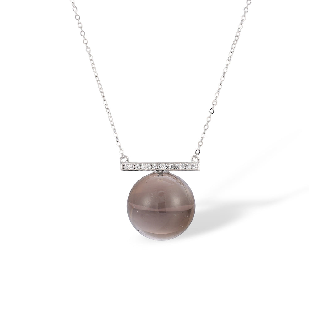 Erswind Spherical Smoky Quartz Necklace