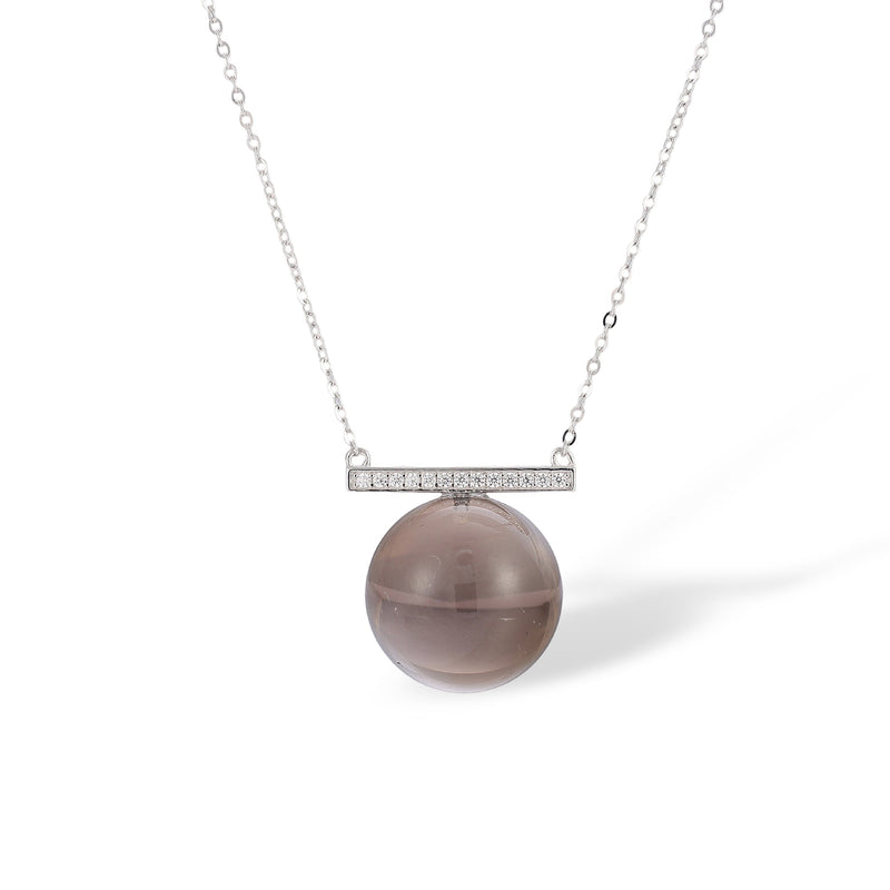 Erswind Spherical Smoky Quartz Necklace