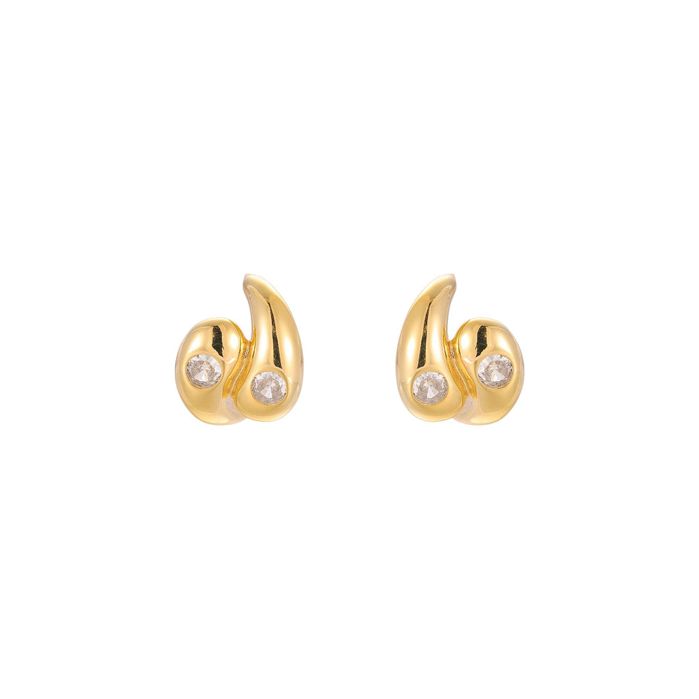 Estella 14K Gold Comma Stud Earrings