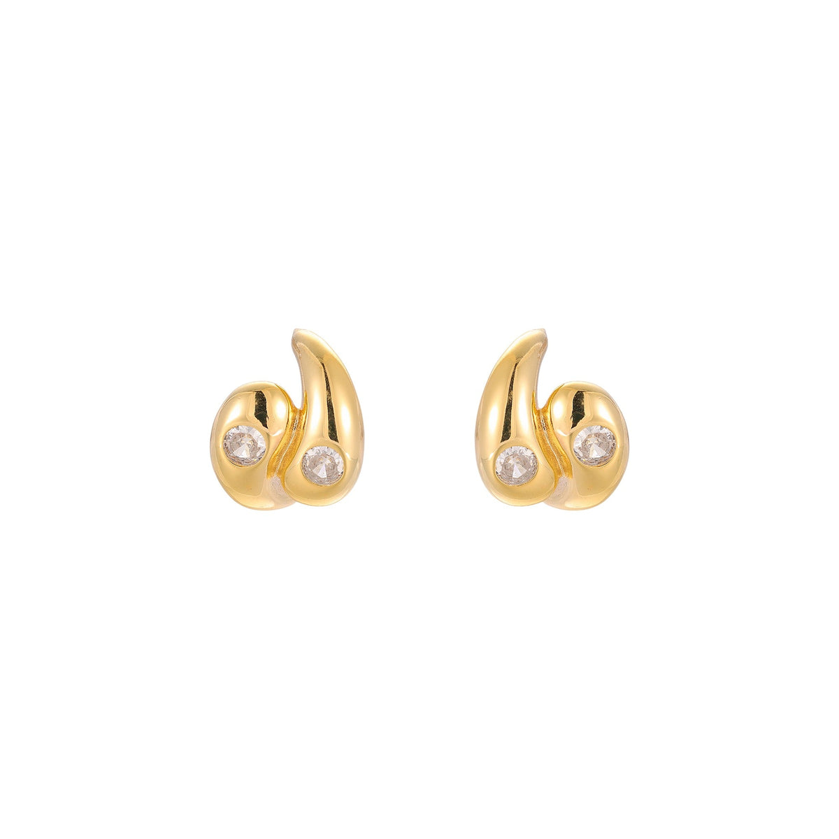 Estella 14K Gold Comma Stud Earrings