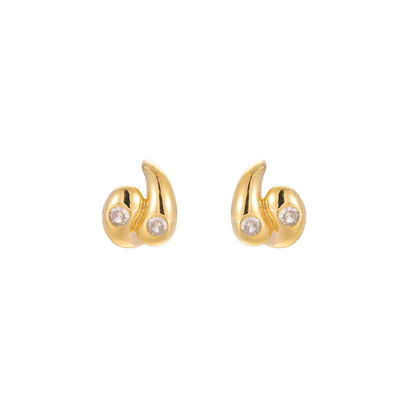 Estella 14K Gold Comma Stud Earrings