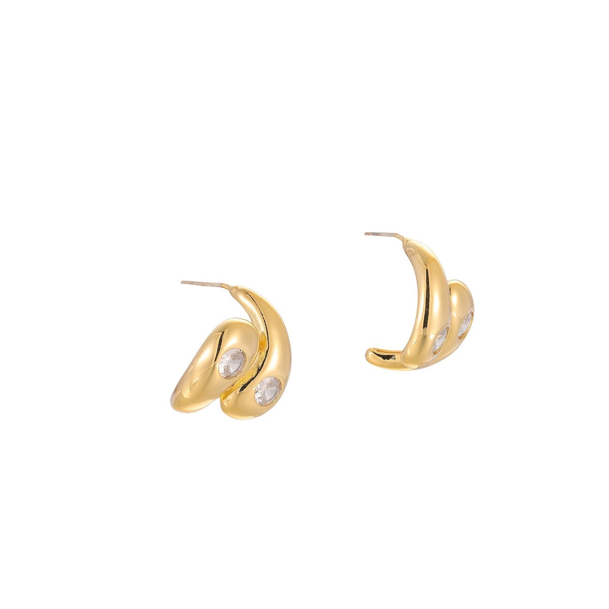 Estella 14K Gold Comma Stud Earrings