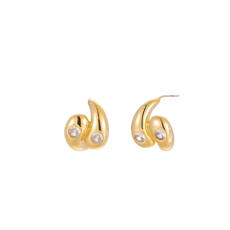 Estella 14K Gold Comma Stud Earrings