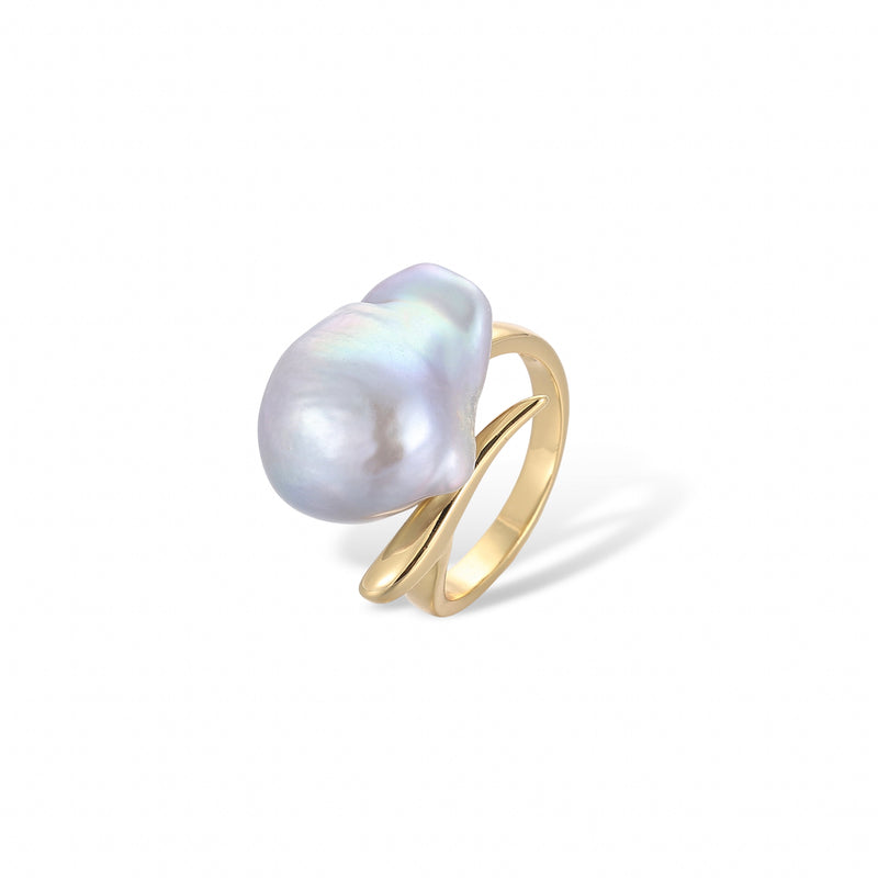 Éternité Baroque Iridescent Pearl Open Ring