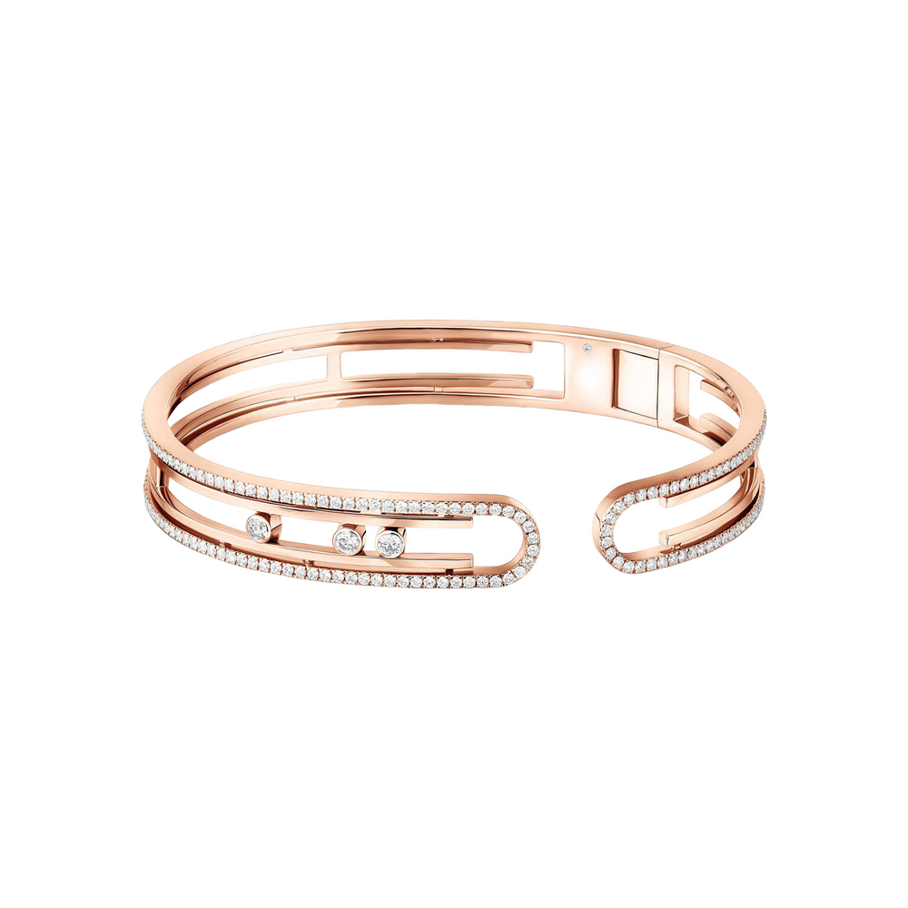 Evelina 14K Gold Move Rectangular Open Bangle