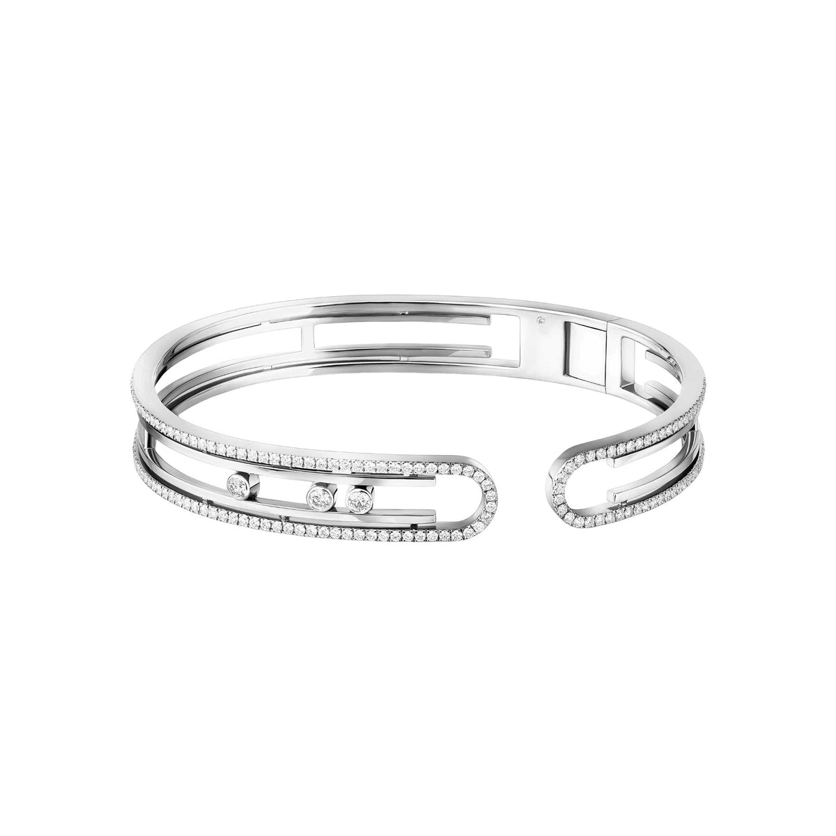 Evelina 14K Gold Move Rectangular Open Bangle