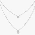 Évita White Teardrop Necklace