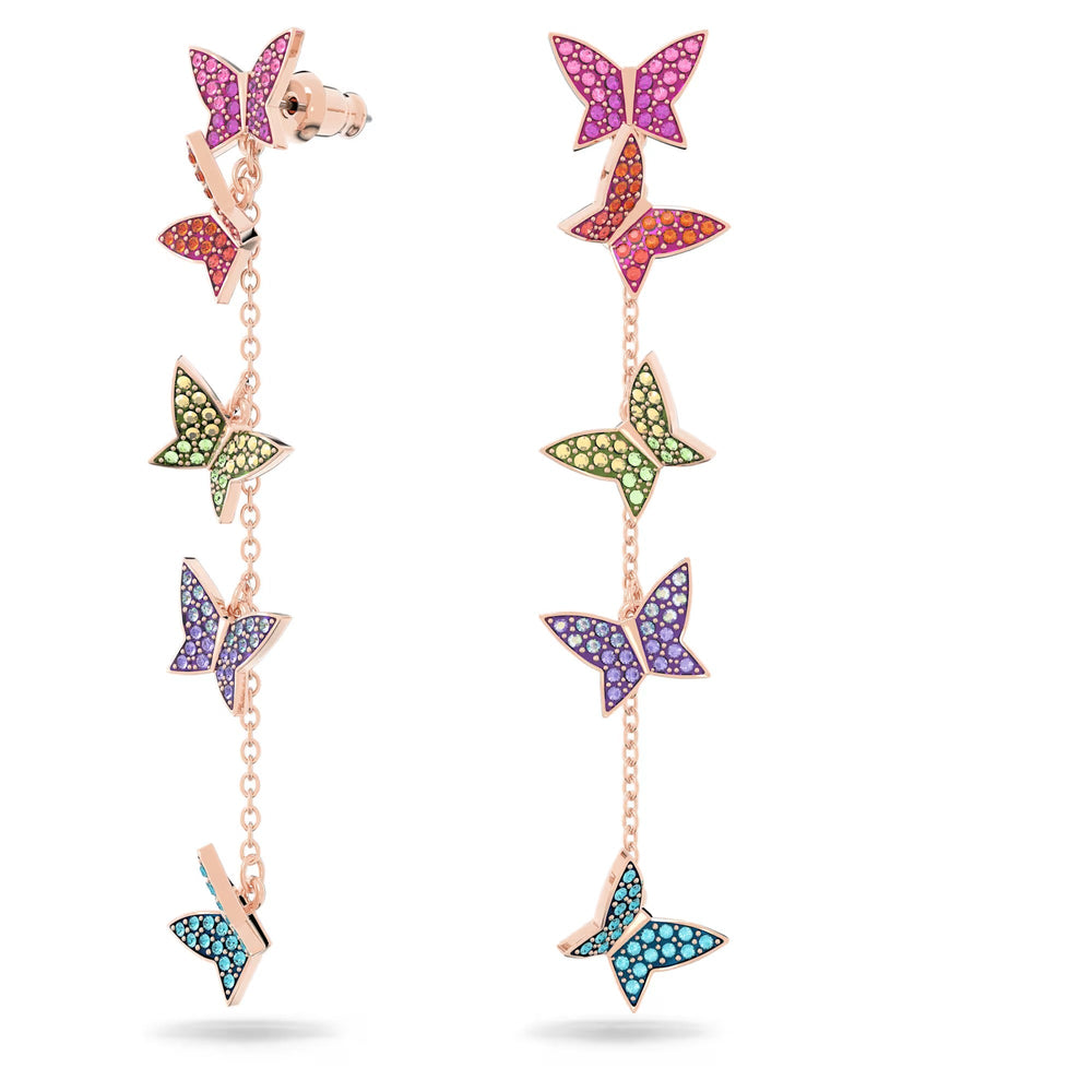 Fabia Multicolor Butterfly Drop Earrings