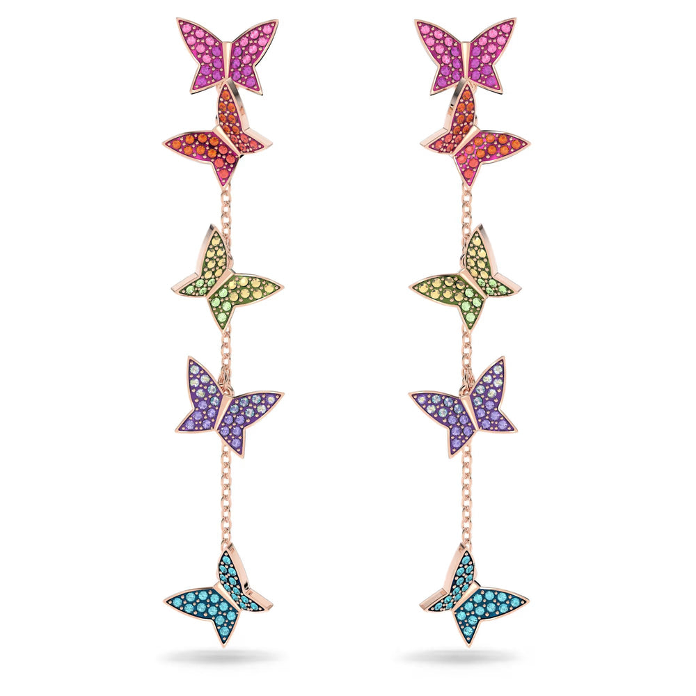 Fabia Multicolor Butterfly Drop Earrings
