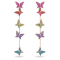 Fabia Multicolor Butterfly Drop Earrings