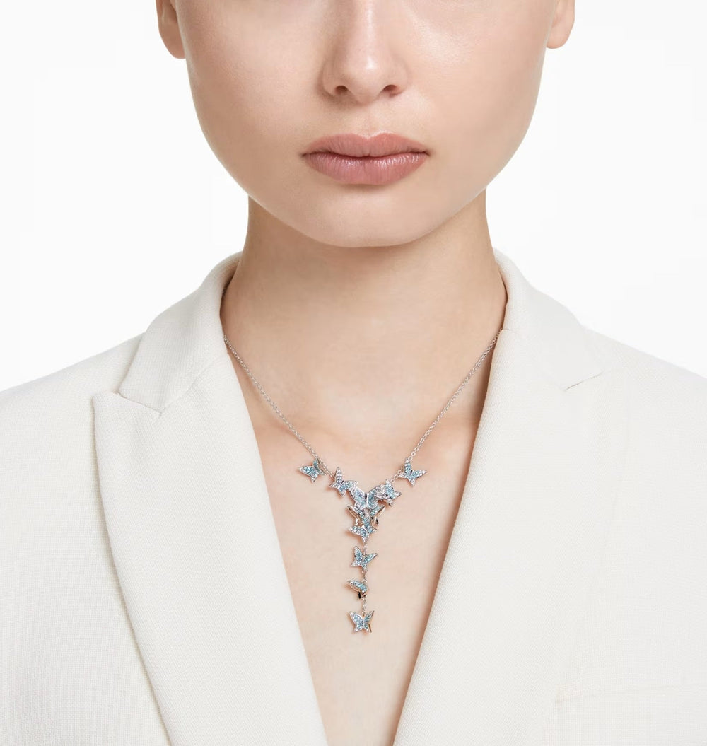 Fabia Y Shape Butterfly Necklace