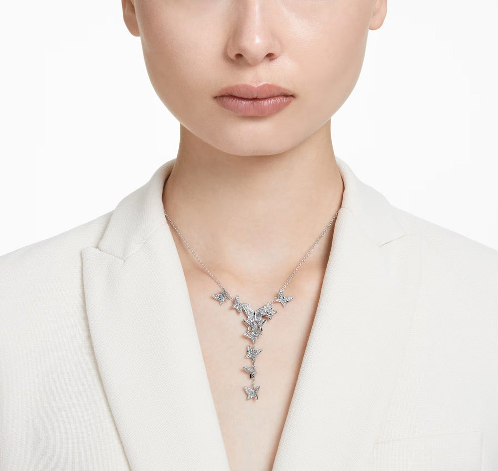 Fabia Y Shape Butterfly Necklace