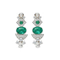 Fabrice Green Oval Earrings