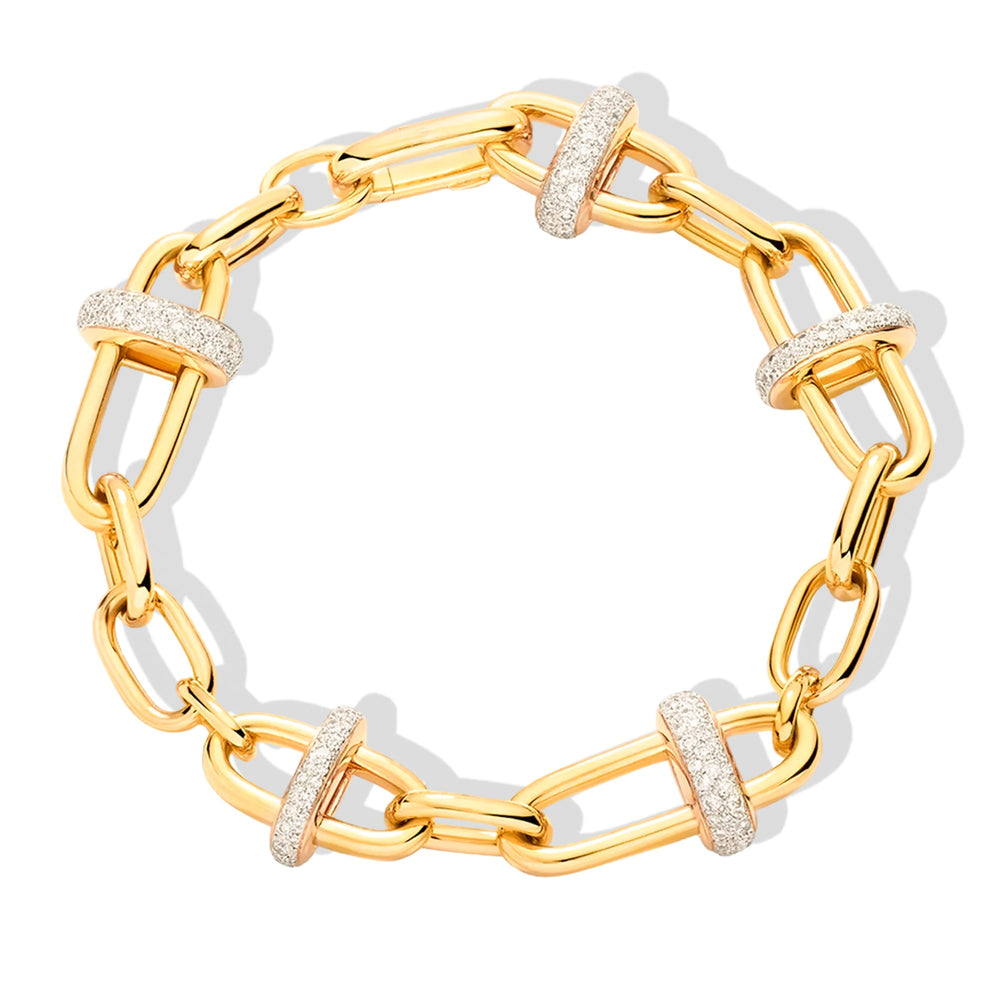 Falklind 14K Gold Paperclip Bracelet