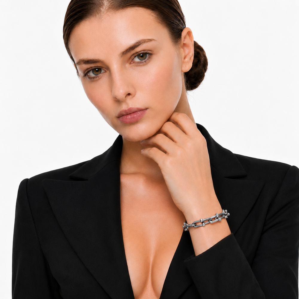 Falkrun 14K Gold Orbital Link Bracelet