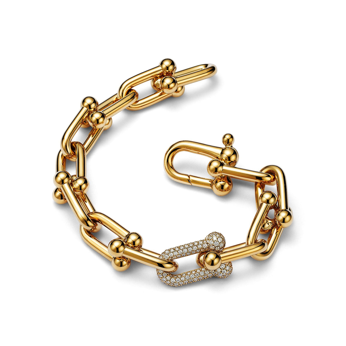 Falkrun 14K Gold Orbital Link Bracelet