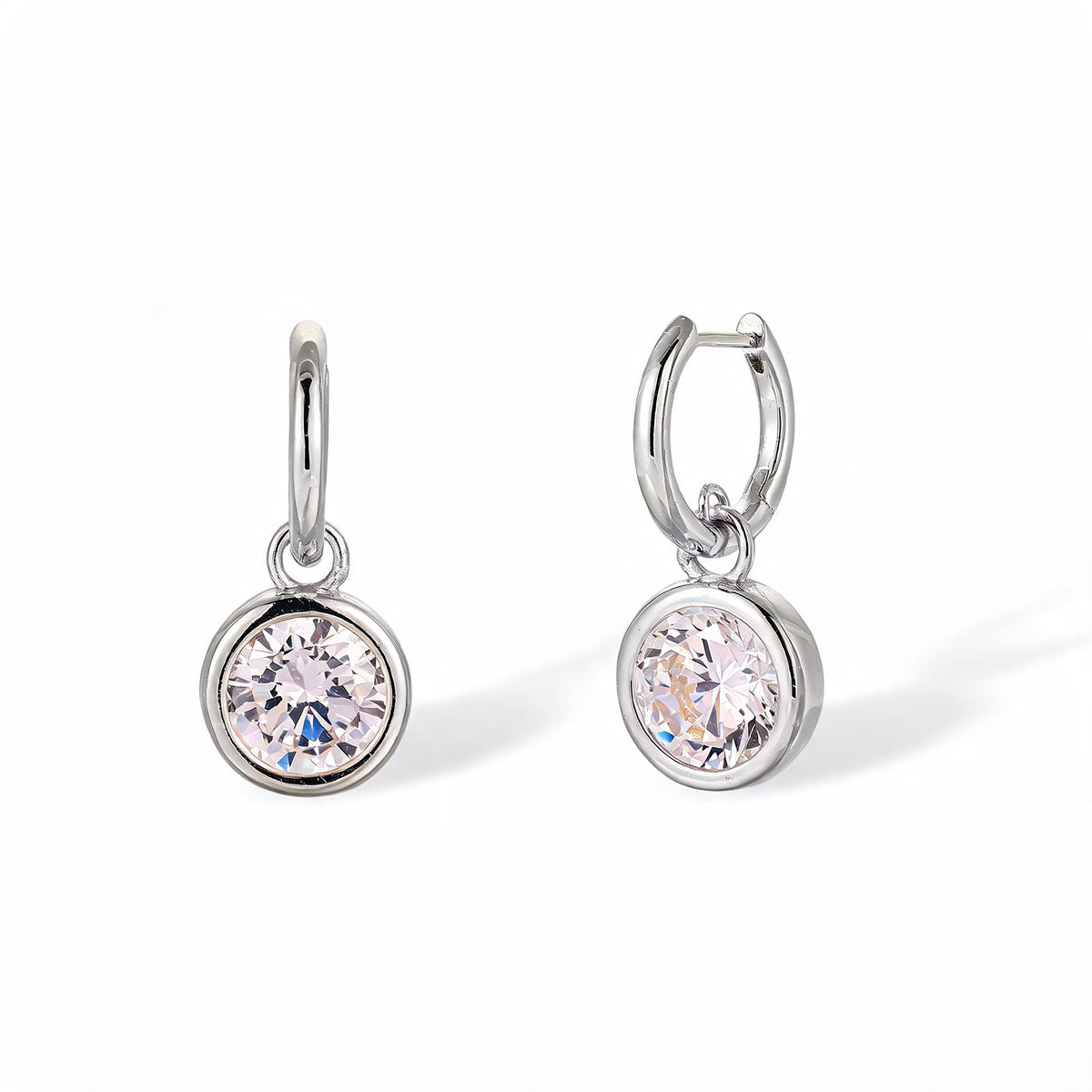Fastrada 14K Gold Round Bezel Huggie Earrings
