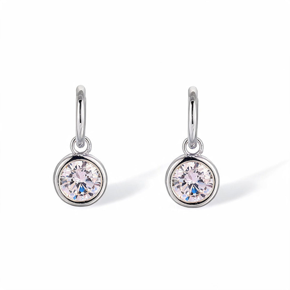 Fastrada 14K Gold Round Bezel Huggie Earrings