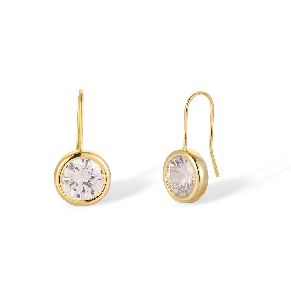 Fastrada 14k Gold Round Bezel Earrings